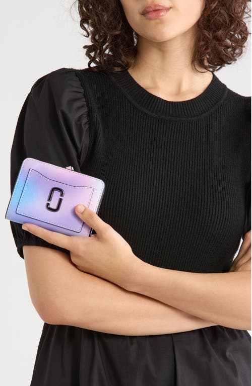 Marc Jacobs The Mini Compact Wallet In Blue Multi