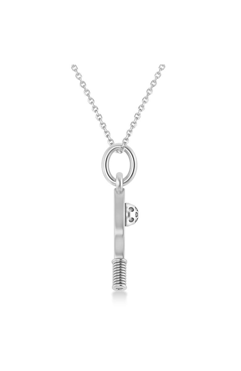 ALLUREZ Pickleball Paddle Pendant Necklace 14K, Alternate, color, White Gold