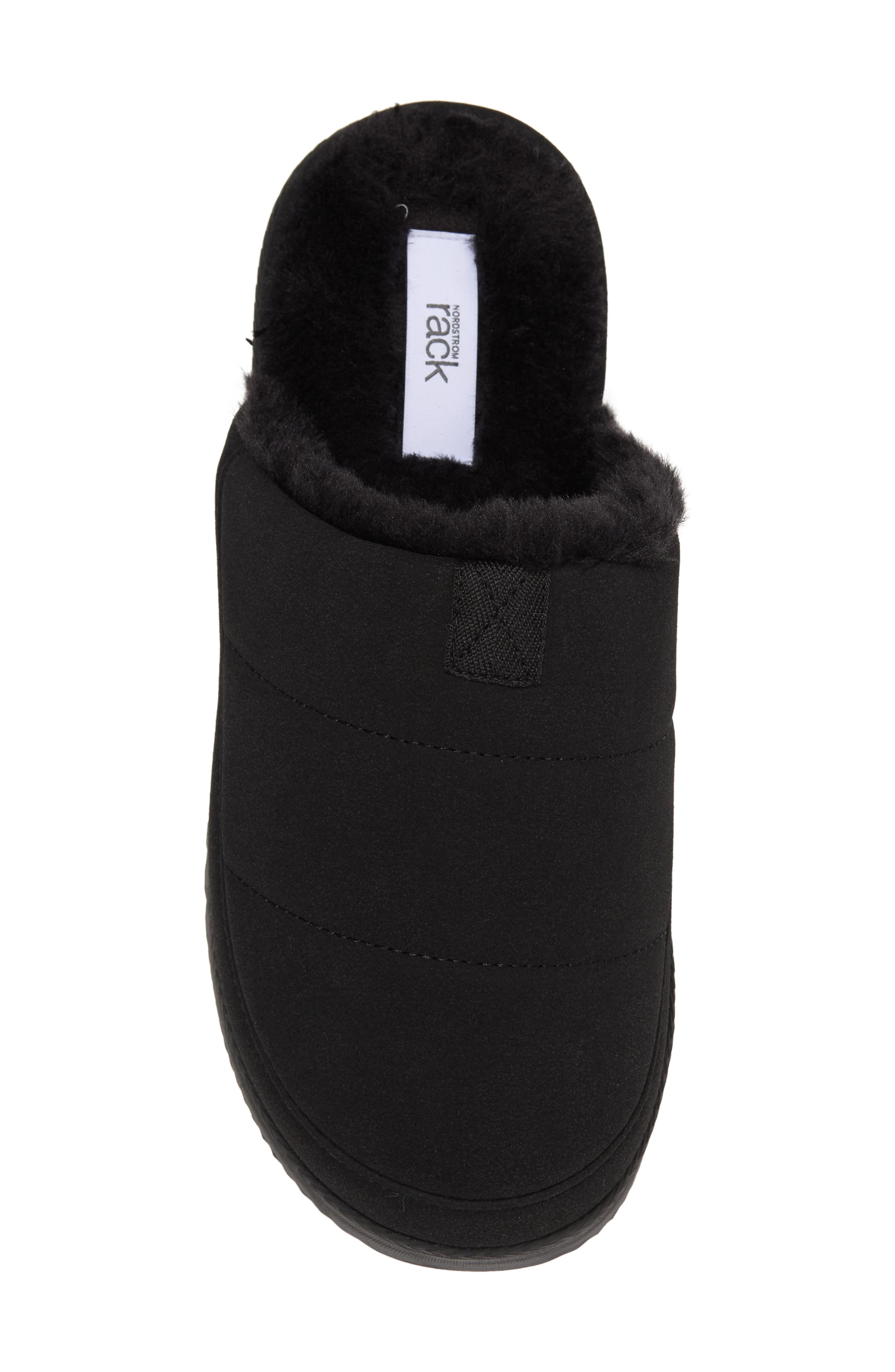 NORDSTROM RACK Keegan Faux Fur Lined Quilted Scuff Slipper, Alternate, color, 
