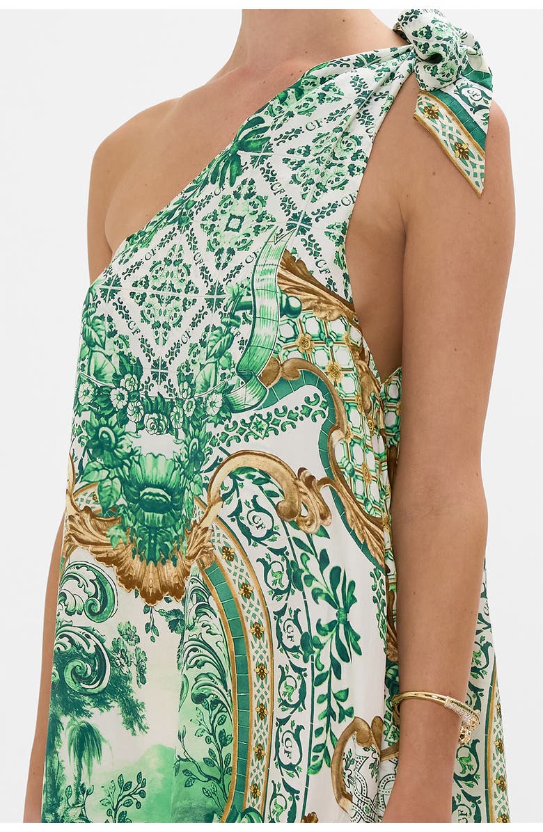 Camilla Tie One Shoulder Dress Corridor Of Calm, Alternate, color, 