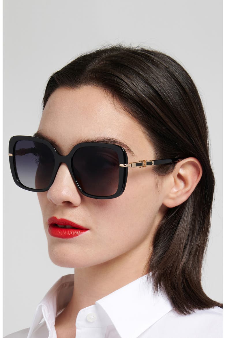 Her 55mm Gradient Square Sunglasses, Alternate, color, 0807-9O