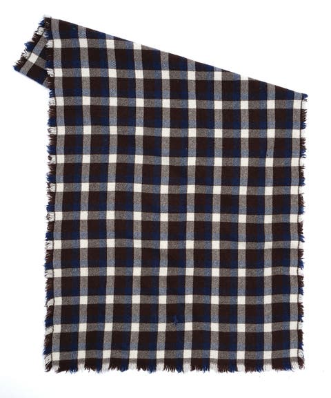 Wool Plaid Washed Wrap