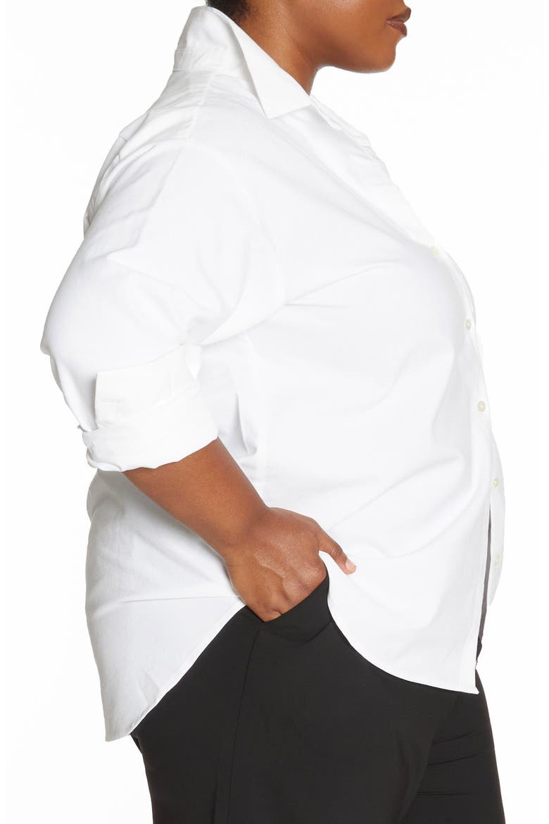 Oxford Button-Front Shirt, Alternate, color, WHITE