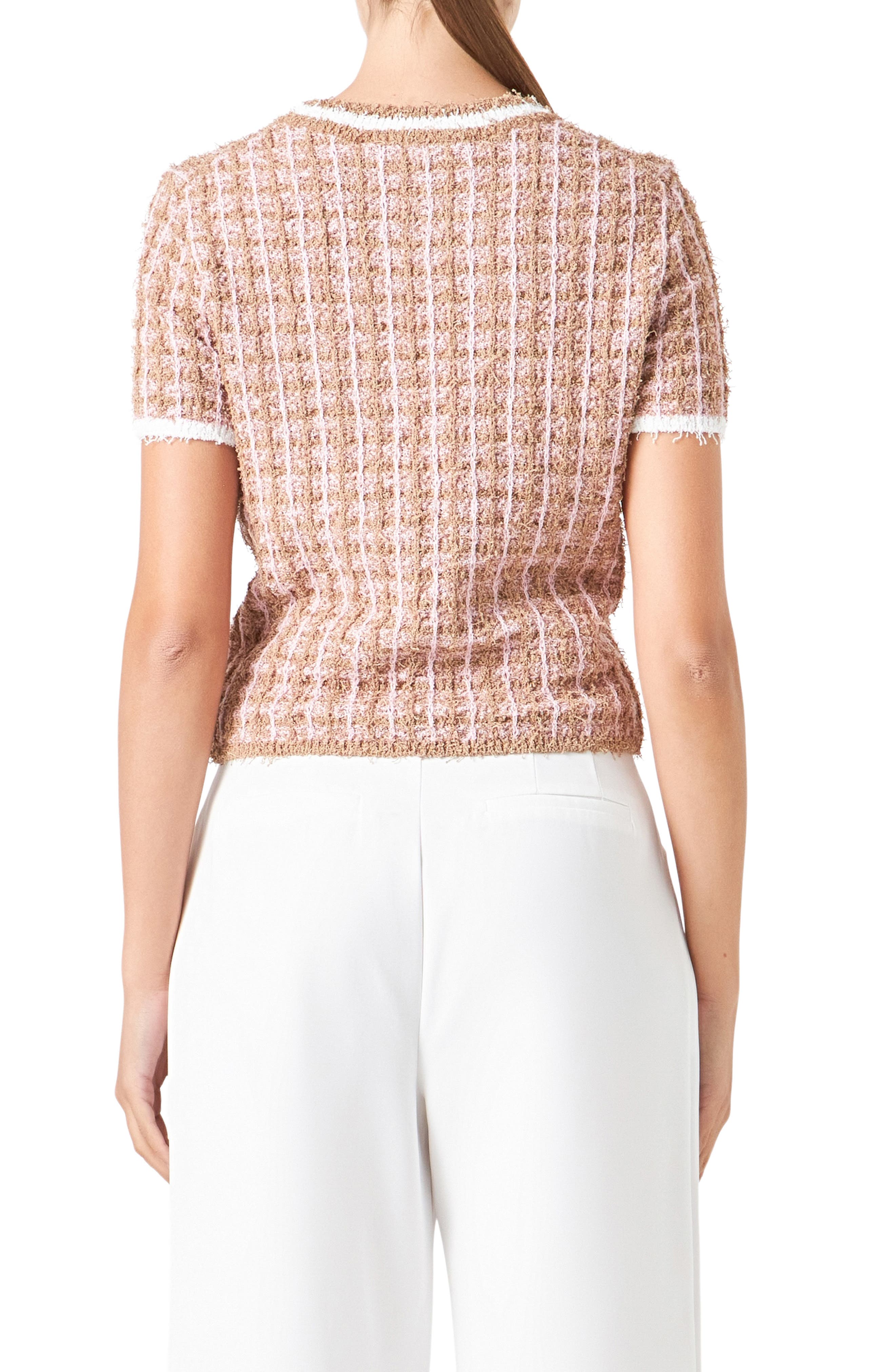 Check Tweed Sweater - image 2