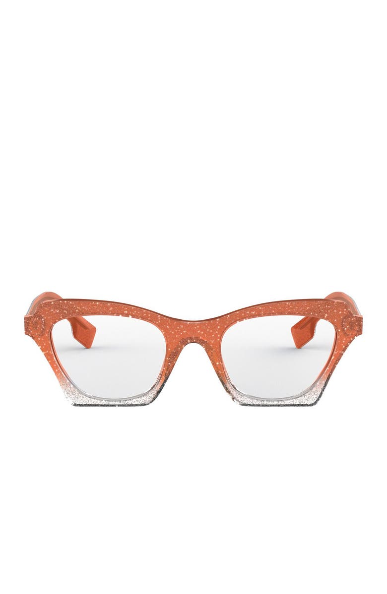 Burberry 49mm Modified Butterfly Glasses, Alternate, color, 