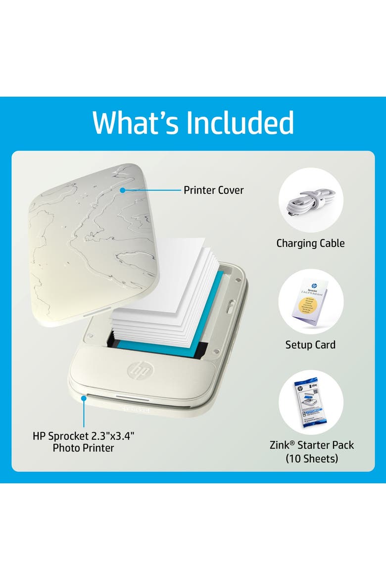 Sprocket Portable Photo Printer, Bluetooth Wireless Instant 2x3 Prints for iOS & Android, Alternate, color, Eclipse