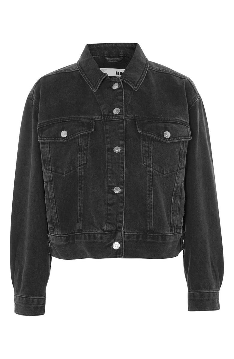 Topshop Boxy Crop Denim Jacket, Alternate, color, 
