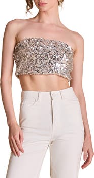 Endless Rose Bead & Sequin Tube Top