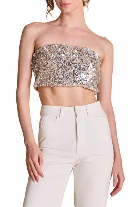 Endless Rose Bead & Sequin Tube Top