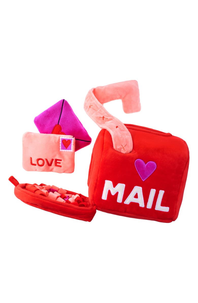 The Foggy Dog Be My Valentine Plush Dog Toy, Alternate, color, Red Mail