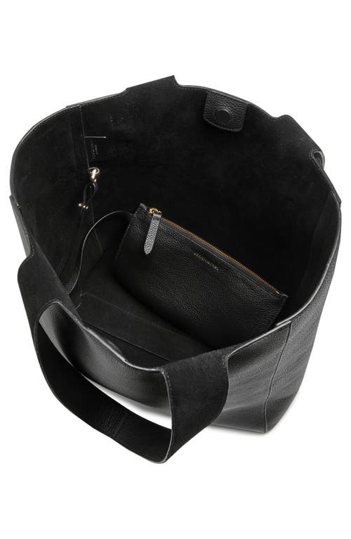 Strathberry Melody Fine Grain Leather Tote In Black