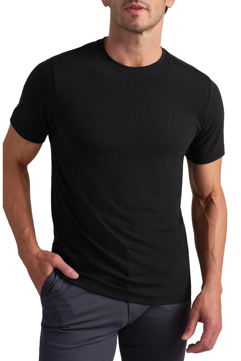 Slim Fit Performance T-Shirt, Main, color, PURE BLACK