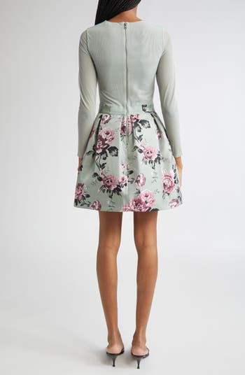 Chara Mixed Scale Polka Sot Sleeveless Fit & Flare Minidress