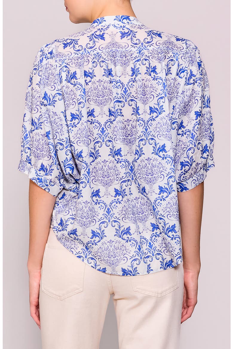 Print Voile Shirt, Alternate, color, BLUE WHITE