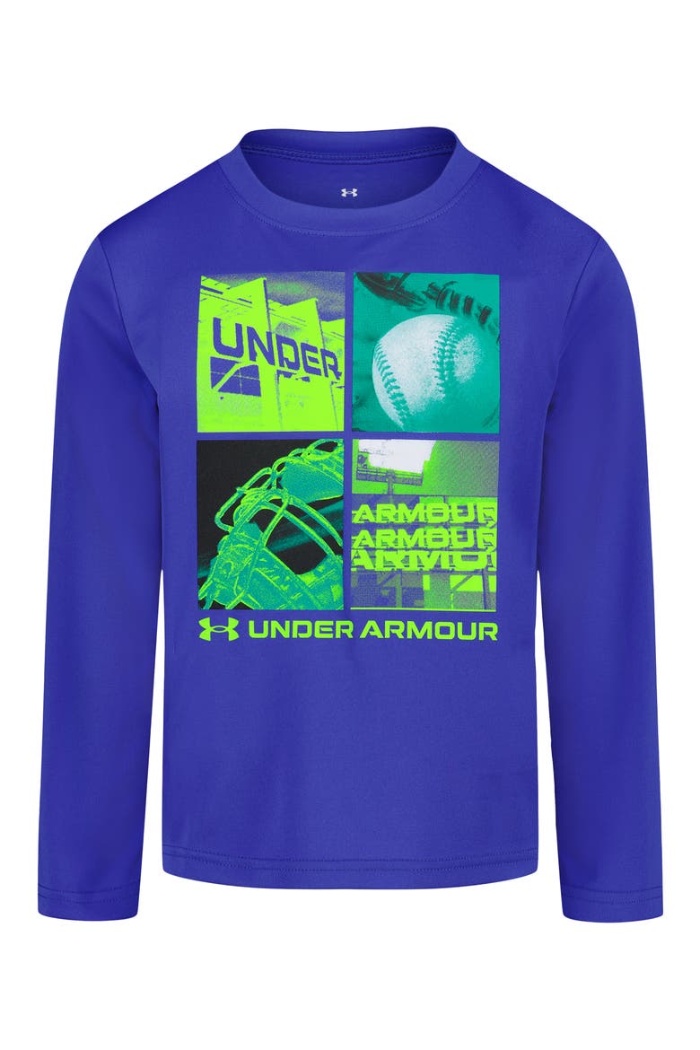 Kids' Baseball Graphic Performance Long Sleeve T-Shirt, Main, color, TEAM ROYAL