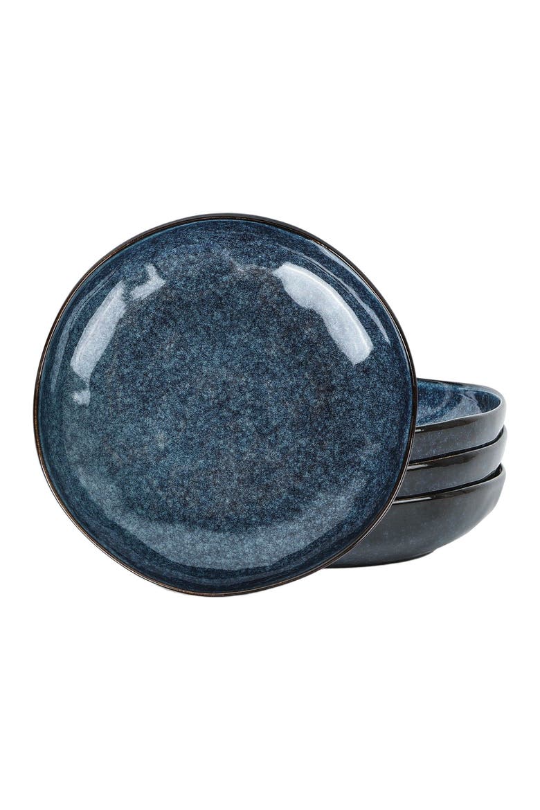 Mirella Stoneware 4-Piece Pasta Bowl Set, Main, color, Blue