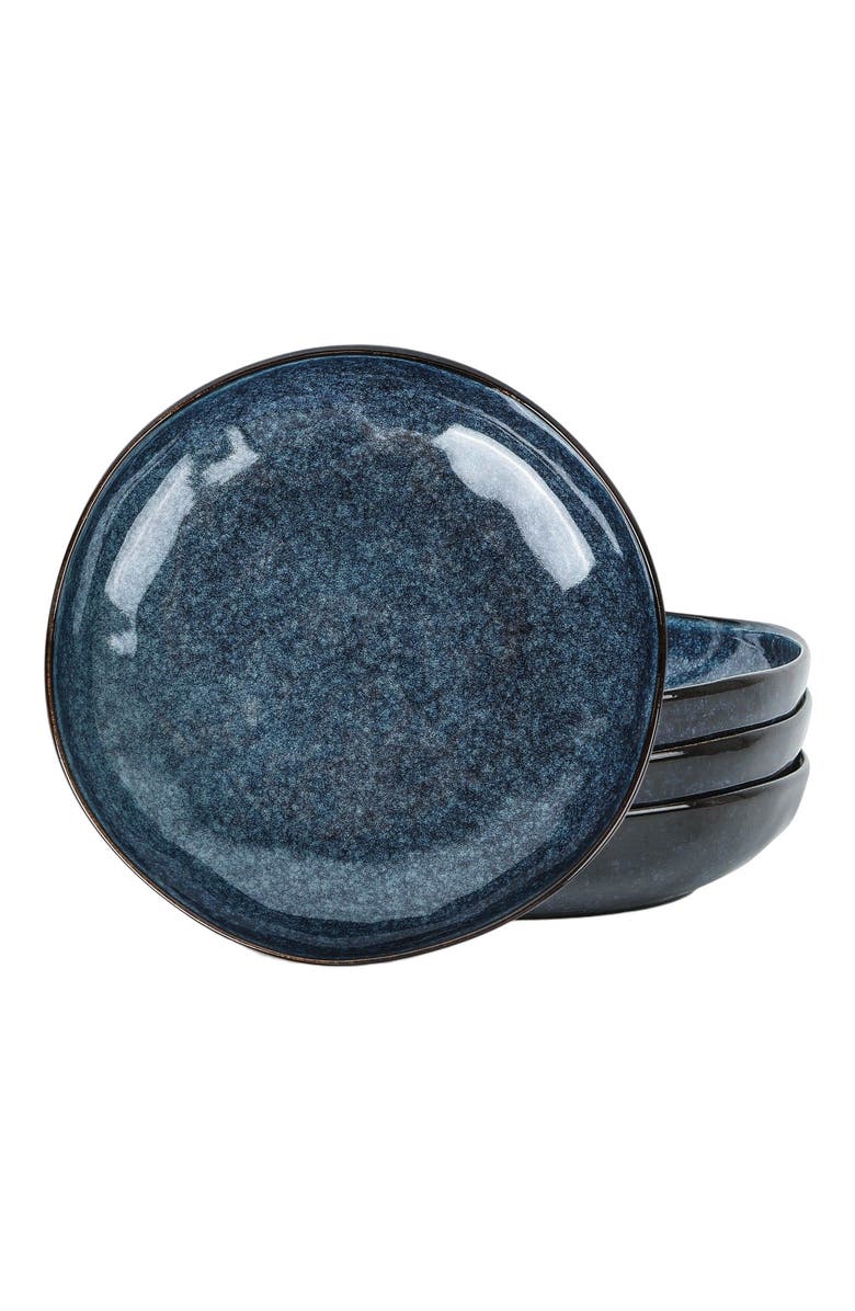 Stone Lain Mirella Stoneware 4-Piece Pasta Bowl Set, Main, color, Blue