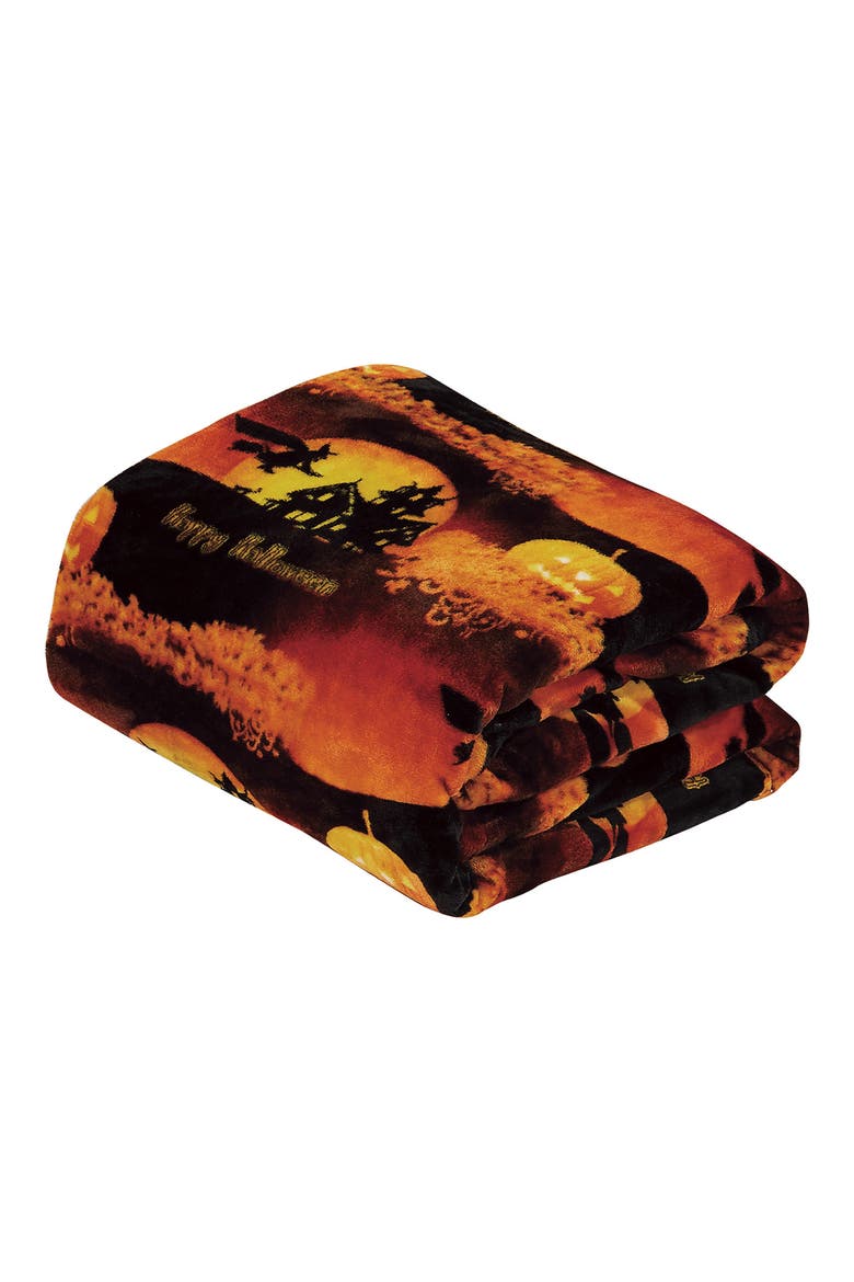 Halloween Microplush Throw Blanket, Main, color, HAPPY HALLOWEEN