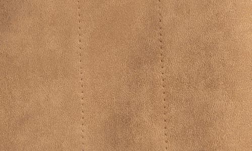 Max Studio Faux Suede Half Zip Shift Dress In Brown