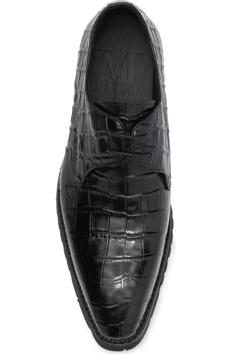 Maison Forte Centurion Croc Embossed Derby, Alternate, color,