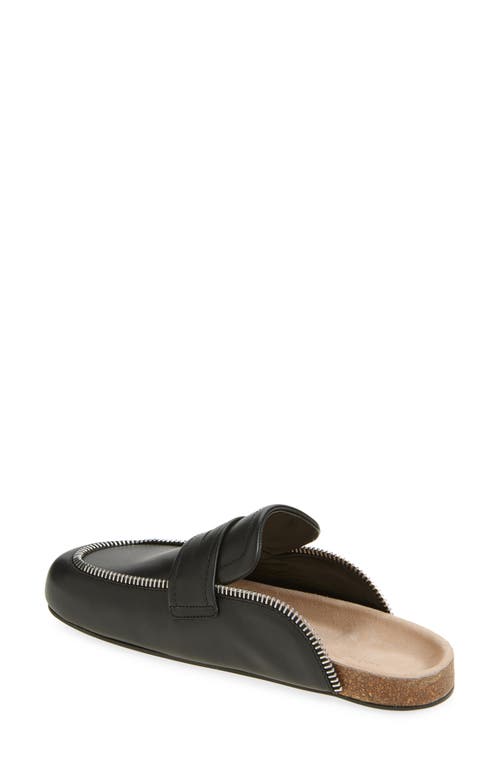 Jw Anderson Biker Loafer Slipper-mule In Black Leather In Black