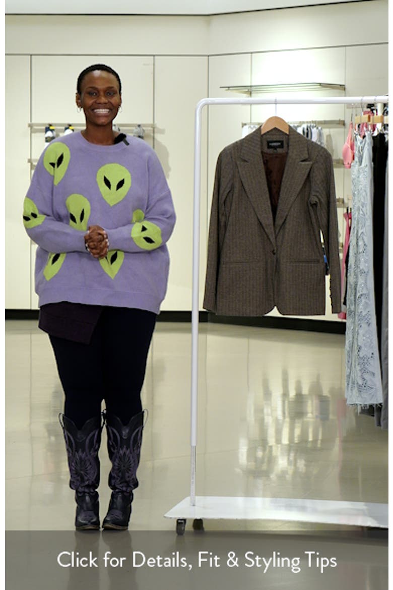 Button Sleeve Herringbone Tweed Jacket video