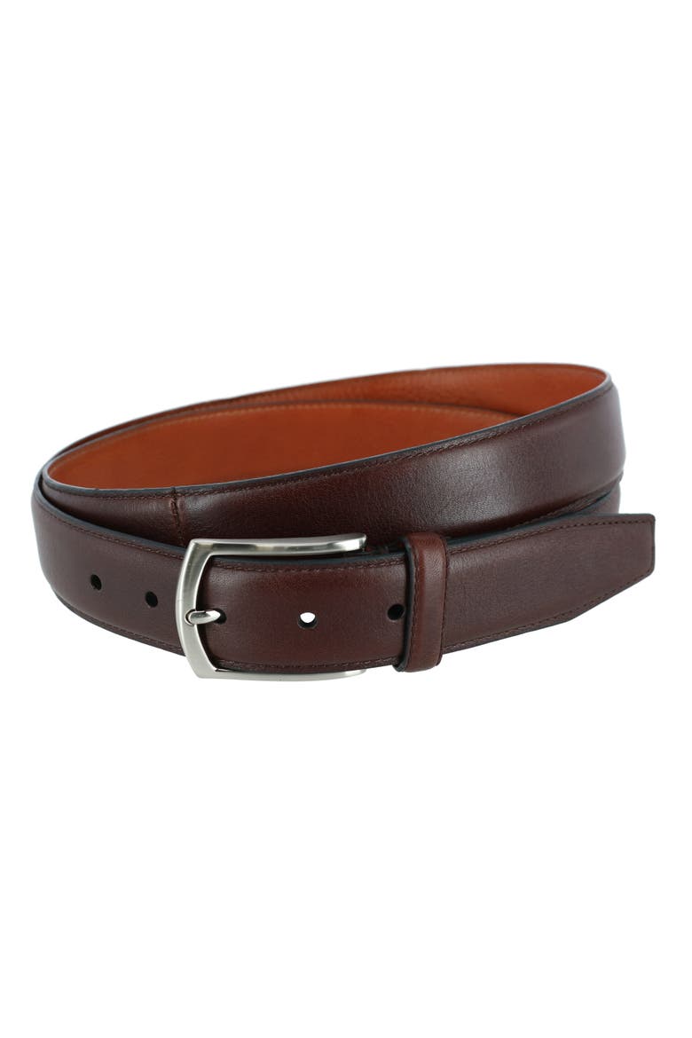 Big & Tall Antonio 35mm Pebble Leather Belt, Main, color, Brown
