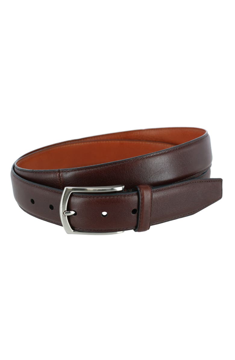 Trafalgar Big & Tall Antonio 35mm Pebble Leather Belt, Main, color, 