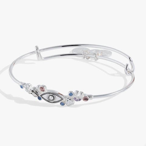 Evil Eye In Line Bangle Bracelet