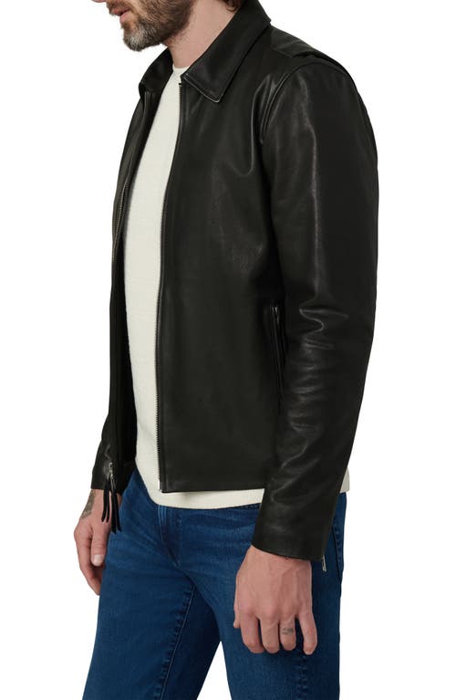 Joe's Refined Leather Moto Jacket In Black