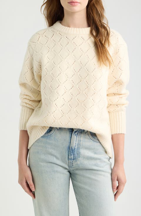 Vitosha Pointelle Crewneck Sweater
