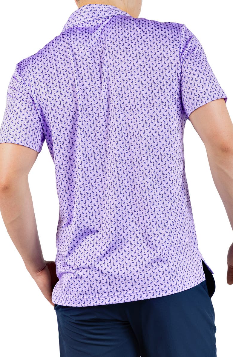 TailorByrd Byrds Print Performance Polo, Alternate, color, Lilac