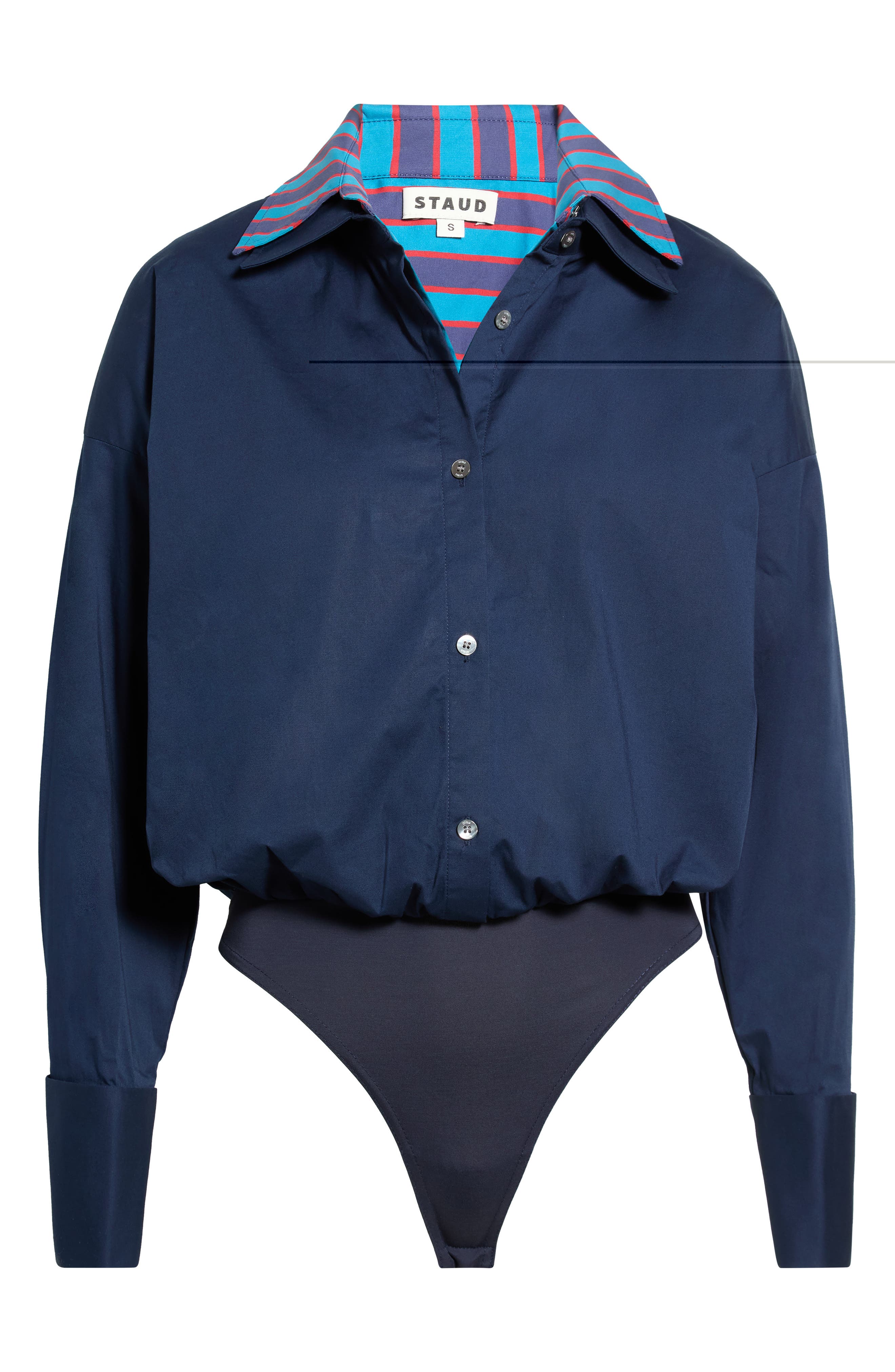 Staud Uptown Bodysuit In Blue