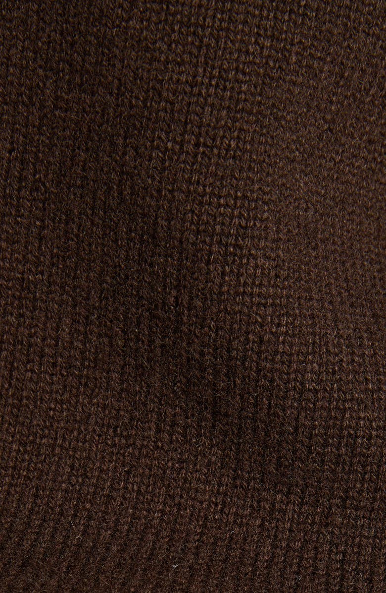 TOM FORD Off the Shoulder Cashmere Cardigan, Alternate, color, Chocolate Torte