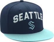 STARTER Men's Starter Deep Sea Blue/Light Blue Seattle Kraken Arch Logo Two-Tone Snapback Hat
