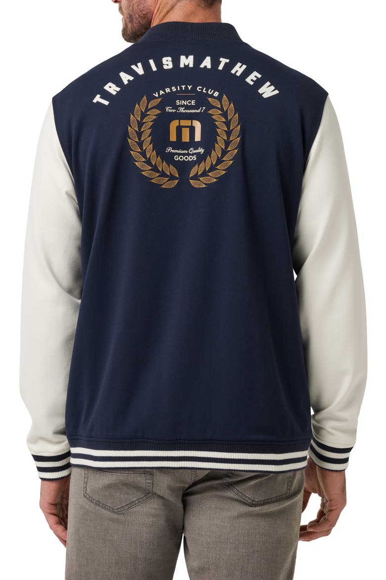 Varsity Club Bomber Jacket, Alternate, color, TOTAL ECLIPSE