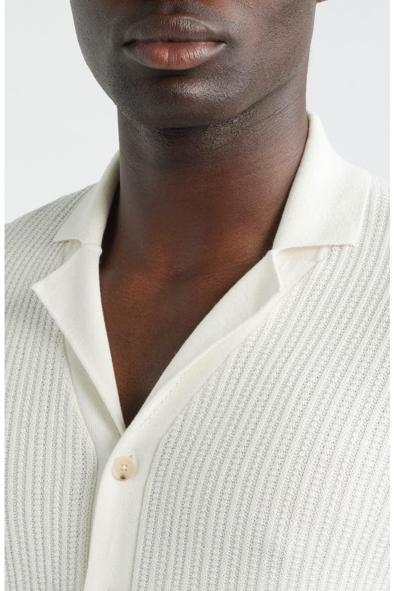 Lomaro Short Sleeve Cardigan, Alternate, color, OPEN WHITE