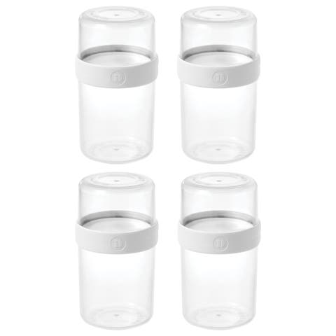 Medium Stack 'n Snack Food Containers - Set of 4 - Clear/White