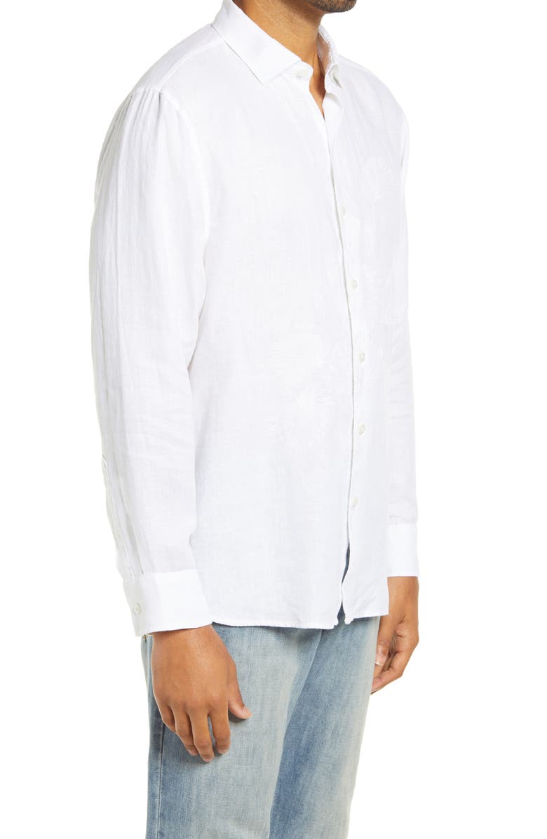 Tommy Bahama Tide The Knot Tropical Linen Button-Up Shirt, Alternate, color, 
