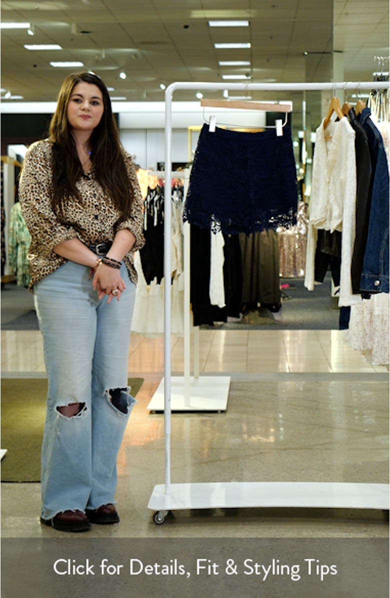 Deco Lace High Waist Shorts, sales video thumbnail