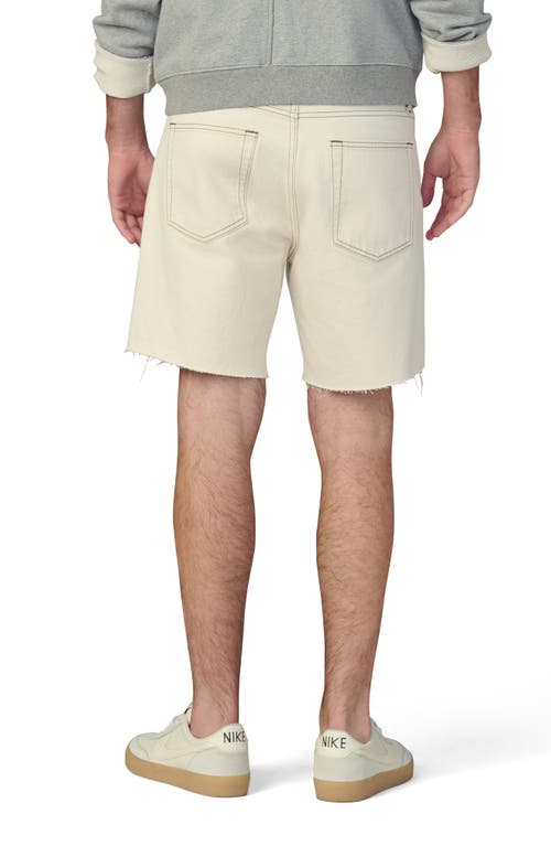 Joe's Raw Hem Drawstring Waist Denim Shorts In Ecru