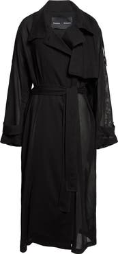 Proenza Schouler Esha Sheer Wool Trench Coat