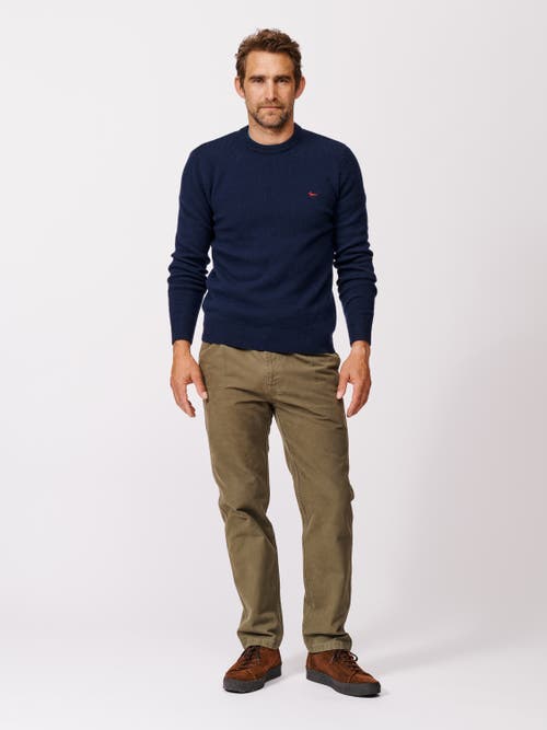 Aubin Phillips Lambswool Crew Neck Sweater In Blue