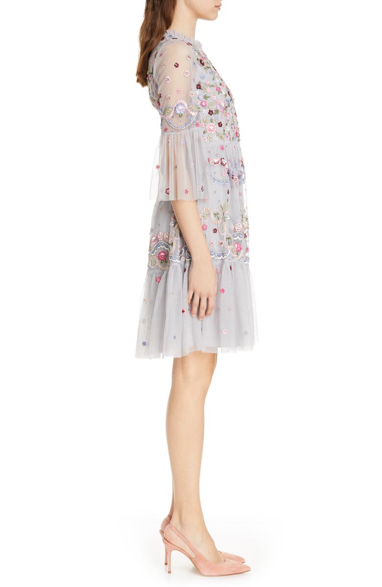 Needle & Thread Dreamers Embroidered Tulle Dress, Alternate, color,
