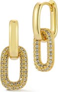 GLAZE JEWELRY Pavé Chain Link Drop Earrings