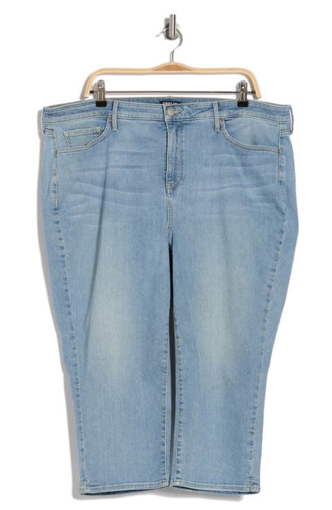 Slim Straight Leg Crop Jeans (Plus)