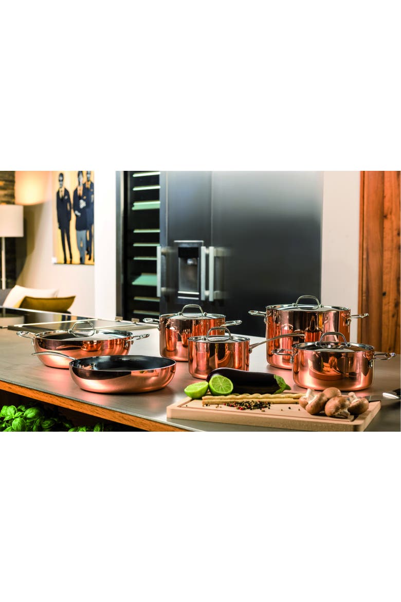 Toscana Deep Pot with Lid, Alternate, color, Mettalic Auburn