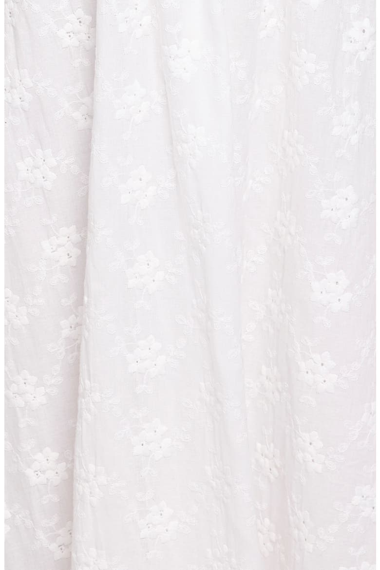 Reid Embroidered Cotton Maxi Dress, Alternate, color, WHITE