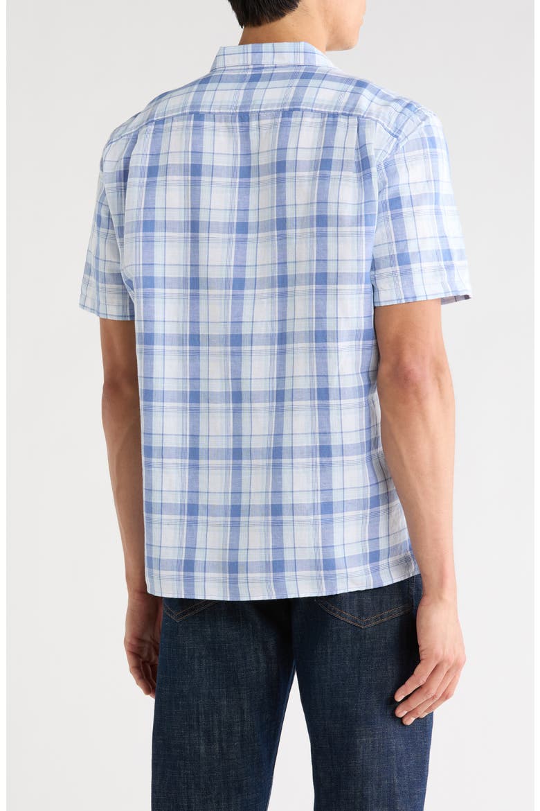 Cabana Button-Up Shirt, Alternate, color, COLONY BLUE COMBO