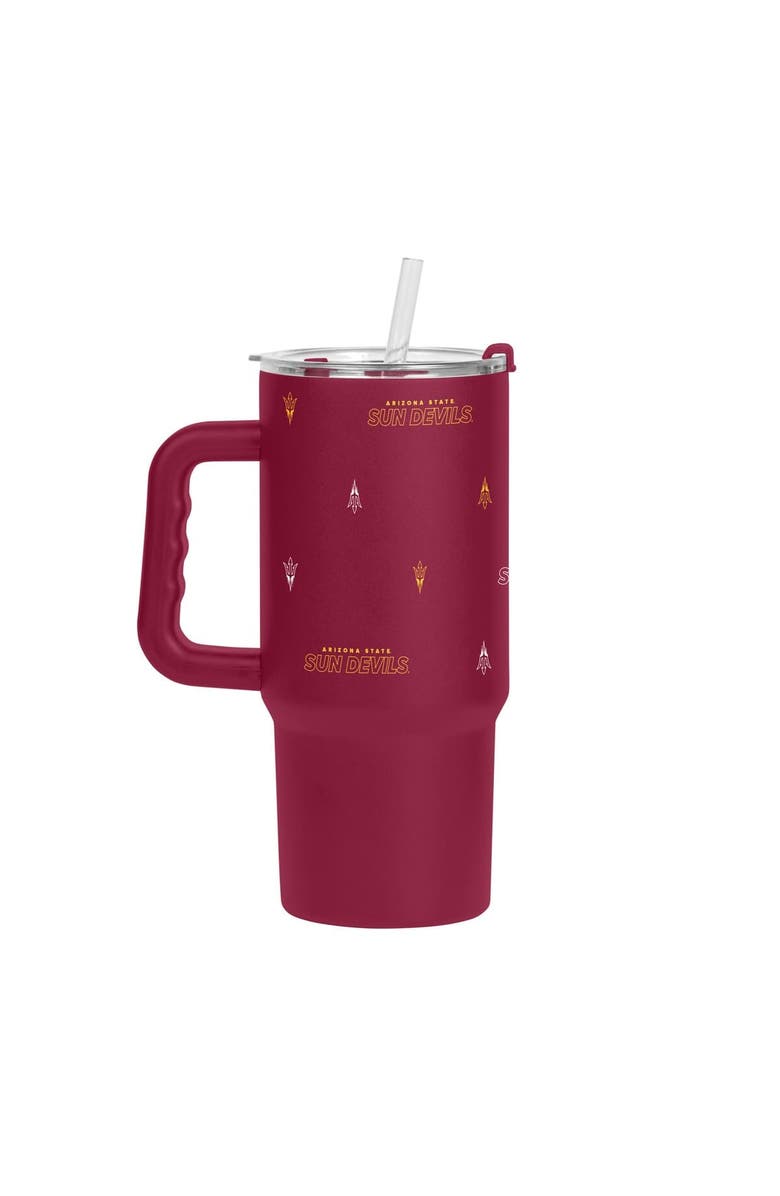 LOGO BRANDS Arizona State Sun Devils 24oz. Step and Repeat Powder Coat Tumbler, Main, color, Maroon